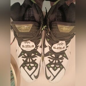 Nike Basketball Shoes - White, Black & Green Accents